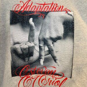 NWT POST LA ADAPTATION Fingers Men's M Gray Sweatshirt Very Cool Stitching